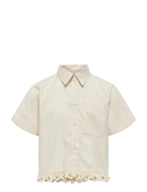 Kids Only Kogirisa Ss Embriodery Shirt Wvn   152 Cream 152