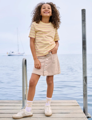 Kids Only Kogamazing Col Skirt Tai Dnm - Beige - 140 Beige 140