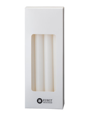 Kunstindustrien White Taper Candles, 20 Cm, 8 Pack   ONE SIZE White ONE SIZE