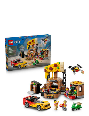 Lego Pizzeria Med Udbringningsfartøjer 60496 - Yellow - ONE SIZE