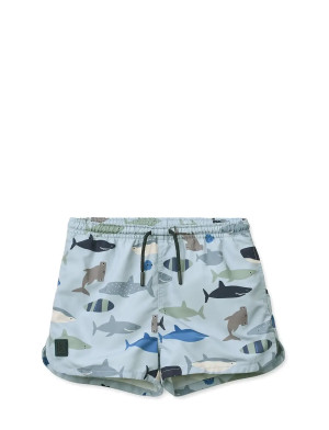 Liewood Aiden Printed Board Shorts   140 Blue 140