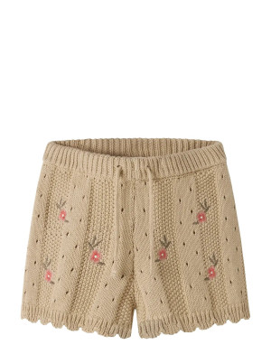 Lil'Atelier Nmfhalyn Wide Knit Shorts Lil   122 Brown 122