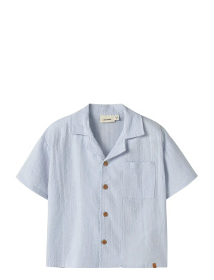 Lil'Atelier Nmmhoman Mak Ss Loose Shirt Lil - Blue - 110