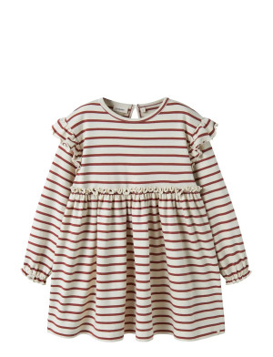 Lil'Atelier Nmflimia Mia Ls Loose Dress Lil - Beige - 110