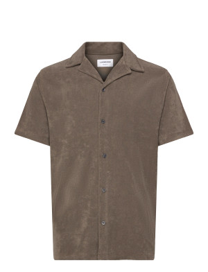 Lindbergh Relaxed Fit Towel Shirt S/S   XXL Brown XXL