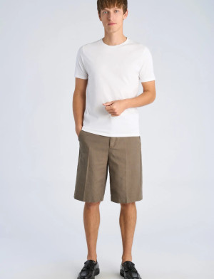 Lindbergh Linen Blend Loose Shorts - Khaki green - S