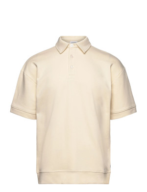 Lindbergh Oversized Polo Sweat S/S   M Cream M