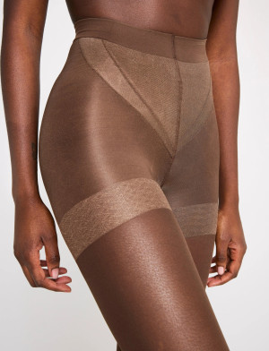 Lindex Tights 40 Den The Firm Control - Brown - XXL