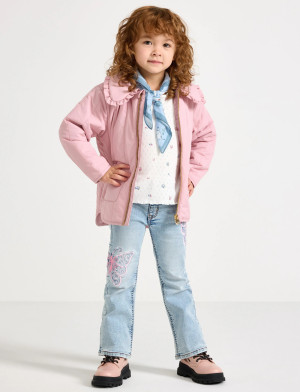 Lindex Jacket Padded W Collar - Pink - 128 Pink 128