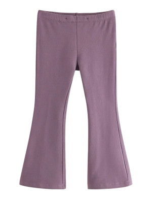 Lindex Flared Leggings With Brushed Inside - Purple - 116