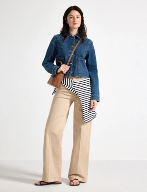 Lindex Denim Jacket - Blue - L Blue L