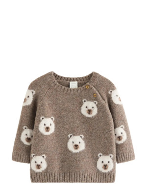 Lindex Knitted Jumper - Brown - 62 Brown 62