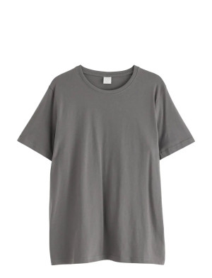 Lindex T Shirt Regular Solid   128 Grey 128