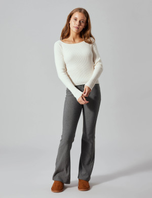 LMTD Nlflarin Ls Boatneck Short S Knit - Cream - 170-176