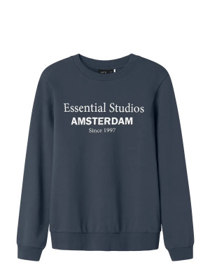 LMTD Nlmness Ls Bru O-Neck Sweat - Navy - 158-164