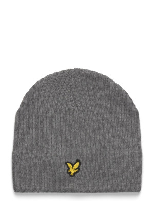 Scott Knitted Ribbed Beanie   ONE SIZE Grey ONE SIZE