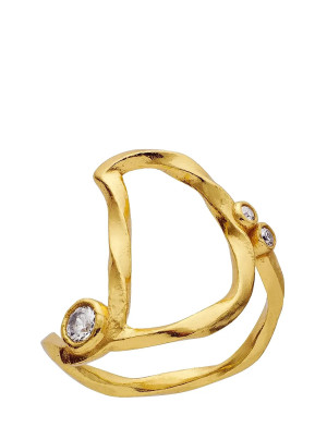 Maanesten D Alphabet Ring - Gold - 51
