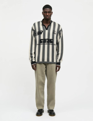 Mads Nørgaard Fancy Liam Football Knit - Grey - L