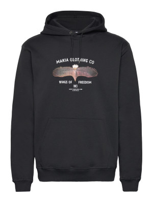 Makia Eagle Hooded Sweatshirt   S Black S
