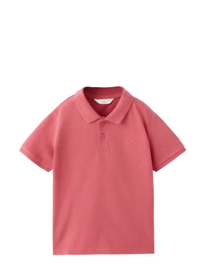 Mango Short-Sleeved Cotton Polo Shirt   4-5 Coral 4-5
