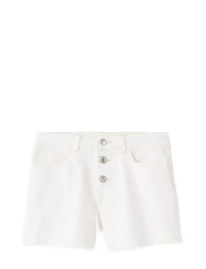 Mango Frayed Hem Shorts - White - 152