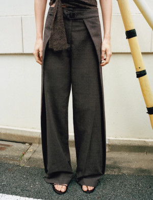 Mango Pleated Trousers With Belt - Grey - 42 Grey 42