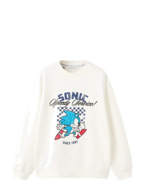 Mango Printed Sonic Sweatshirt   7-8 Blue 7-8
