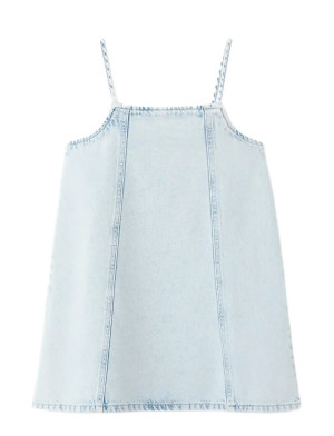Mango Short Denim Dress - Blue - 122 Blue 122