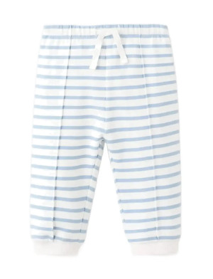 Mango Striped Joggers With Drawstring - Blue - 6-9M Blue 6-9M
