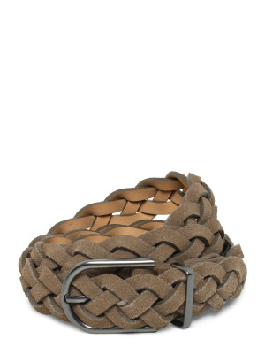 Mango Braided Leather Belt - Brown - 100 Brown 100