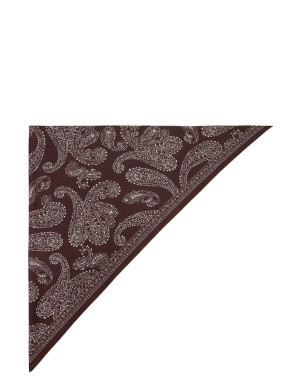 Mango Triangular Paisley Bandana - Brown - ONE SIZE Brown ONE SIZE