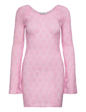 Mango Floral Crochet Dress   XS Pink XS