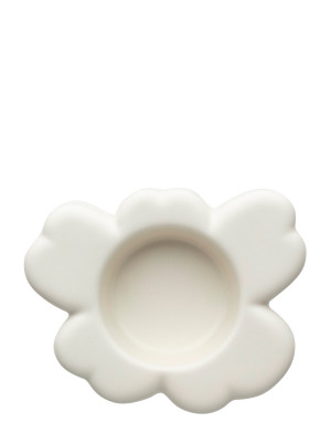 Marimekko Unikko Tealight Holder 10X3Cm   Ø 10 CM White Ø 10 CM