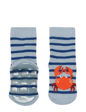 Melton Crabbie Socks - Anti-Slip - Blue - 23/26