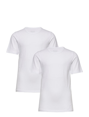 Minymo Basic 32 -T-Shirt Ss (2-Pack) - White - 128