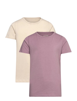 Minymo Basic 33 -T-Shirt Ss (2-Pack) - Multi/patterned - 104