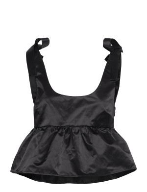 Monki Tie Shoulder Singlet - Black - 32