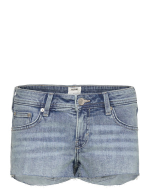 Monki Slim Low Rise Denim Hotpants - Blue - 29