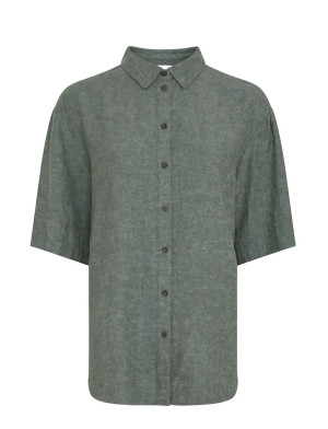 MSCH Copenhagen Mschviana Ginia 3/4 Shirt   M/L Khaki M/L
