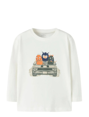 name it Nmmvagno Ls Loose Top   92 White 92