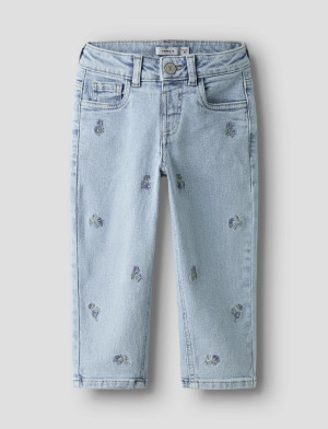 name it Nmfbella Mom Emb Jeans 1224-Fr Noos - Blue - 104 Blue 104