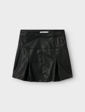 name it Nkflinka Pu Skirt - Black - 146