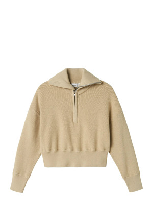 name it Nkflisen Ls Short Knit - Beige - 134-140 Beige 134-140