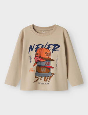 name it Nmmniko Ls Nreg Top Box - Beige - 86 Beige 86