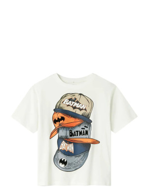 name it Nkmadd Batman Ss Nreg Top Wab   146-152 White 146-152