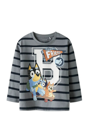 name it Nmmsulli Bluey Ls Nreg Top Sky   116 Grey 116