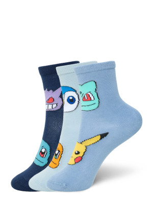 name it Nmmnoris Pokemon 3P Sock Sky - Navy - 28-30