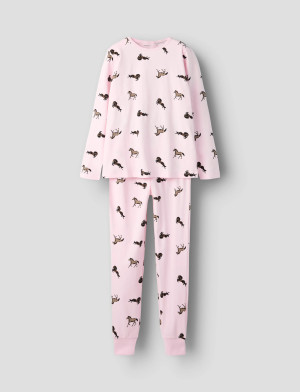 name it Nkfnightset Ballerina Horse Noos - Pink - 134-140