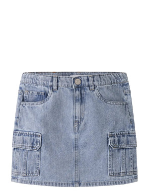 name it Nkfmella Dnm Cargo Skirt 2288-Ov D   146 Blue 146