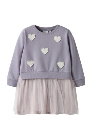 name it Nmfbianja Sweat Dress Bru - Purple - 98